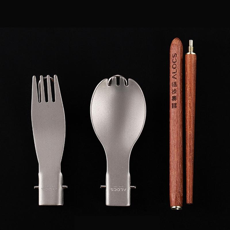 3 pcs Folding Dinner Flatware Utensils Stainless Steel Camping Picnic Durable