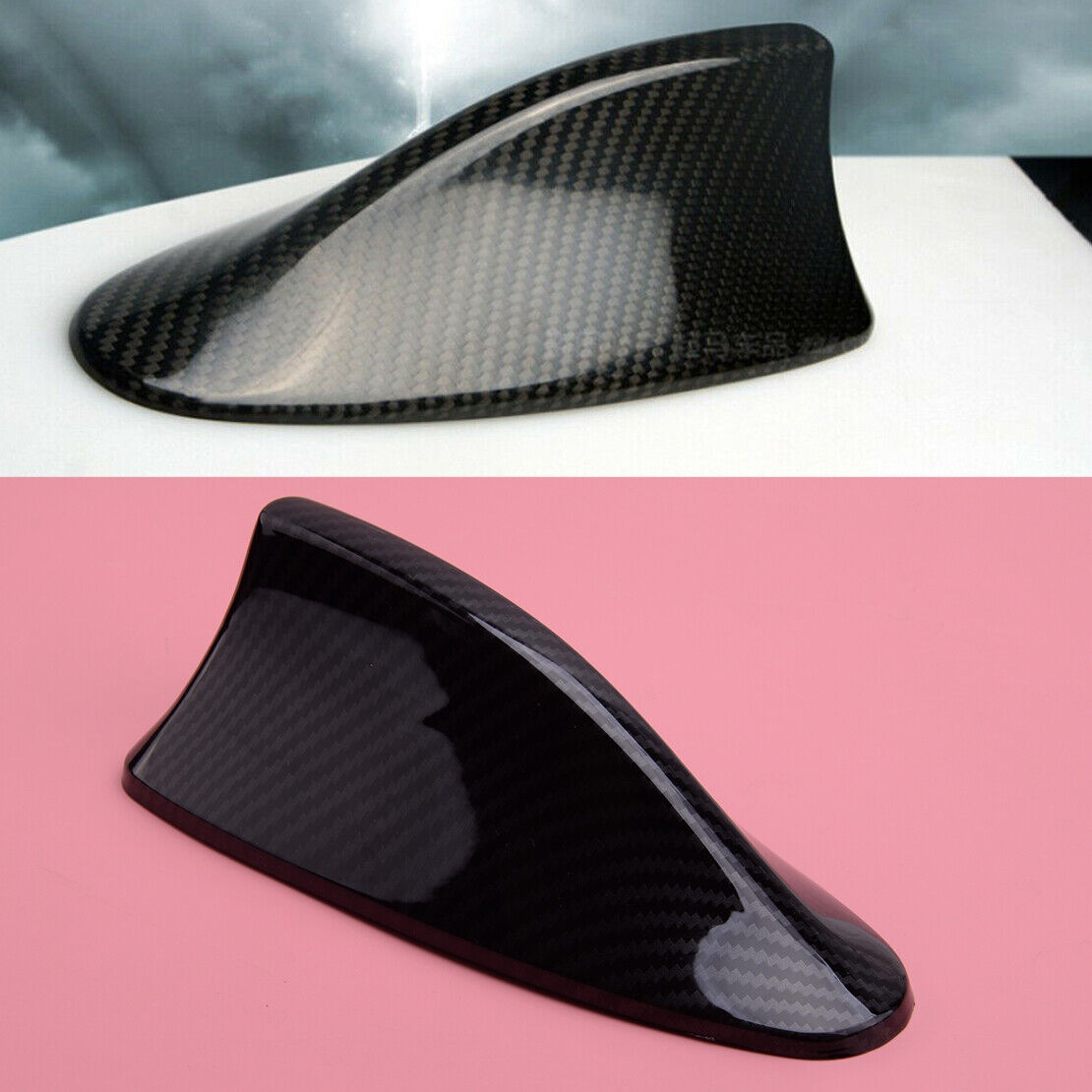 Carbon Fiber ABS Roof Antenna Shark Fin Cover Trim Fit for BMW F10 F11 F01 F02
