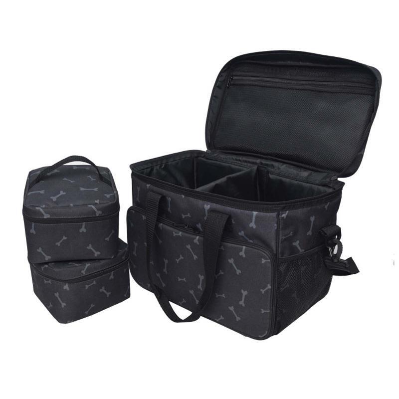Pet Travel Shoulder Bag Multi-function Dog Food Tote Carrier Container Organizer