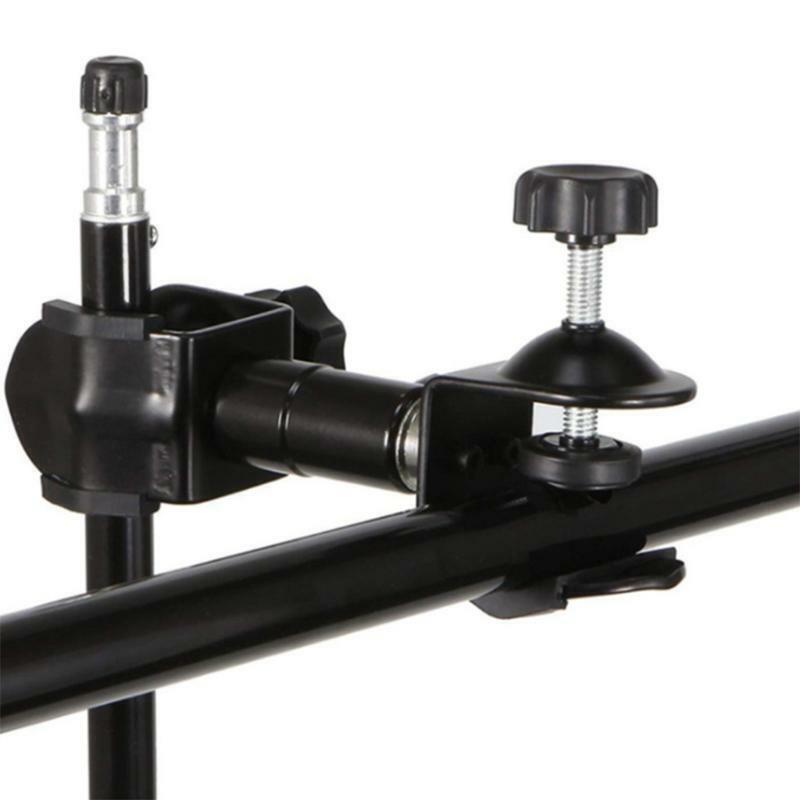 2 in 1 Camera Flash Umbrella Holder C-shaped Clamp Metal Stand Holder for Tripod