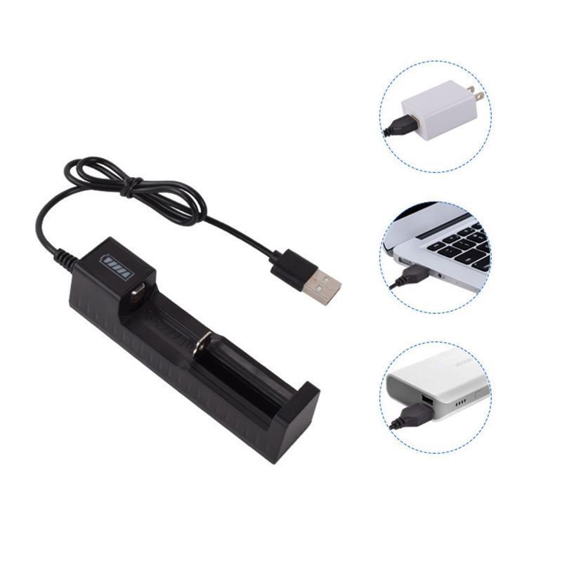 Lithium Batteries Charging Adapter 1 Slot Universal USB Li-ion Battery Charger