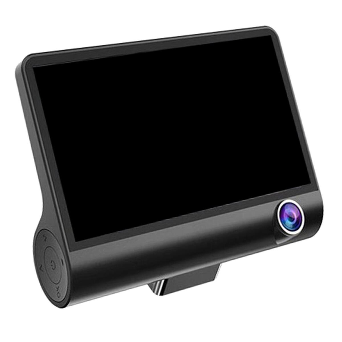 4'' HD 3 Lens Car Vehicle DVR   Cam Recorder w/ Rearview Camera 720P