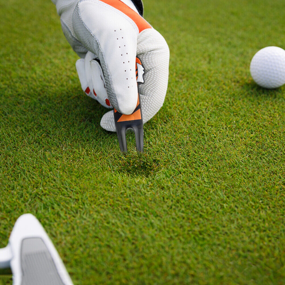 Golf Divot Repair Tool Tiger Pattern Pitch Groove Cleaner Golf Pitchfork