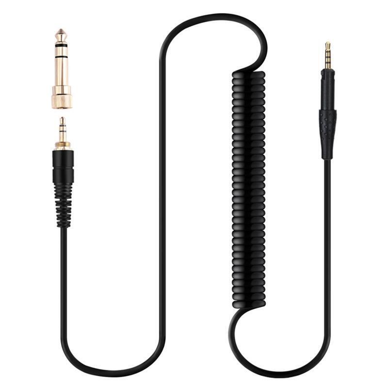 Earphone Wire 3.5mm Extended Coiled Spring Cable for SENNHEISER HD6 HD7 HD8 Wire