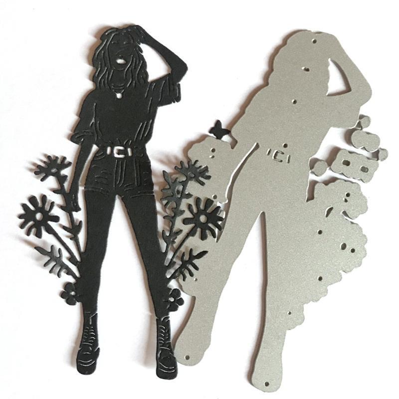 Flower Girl Metal Cutting Die Stencil DIY Scrapbooking Album Paper Card Template