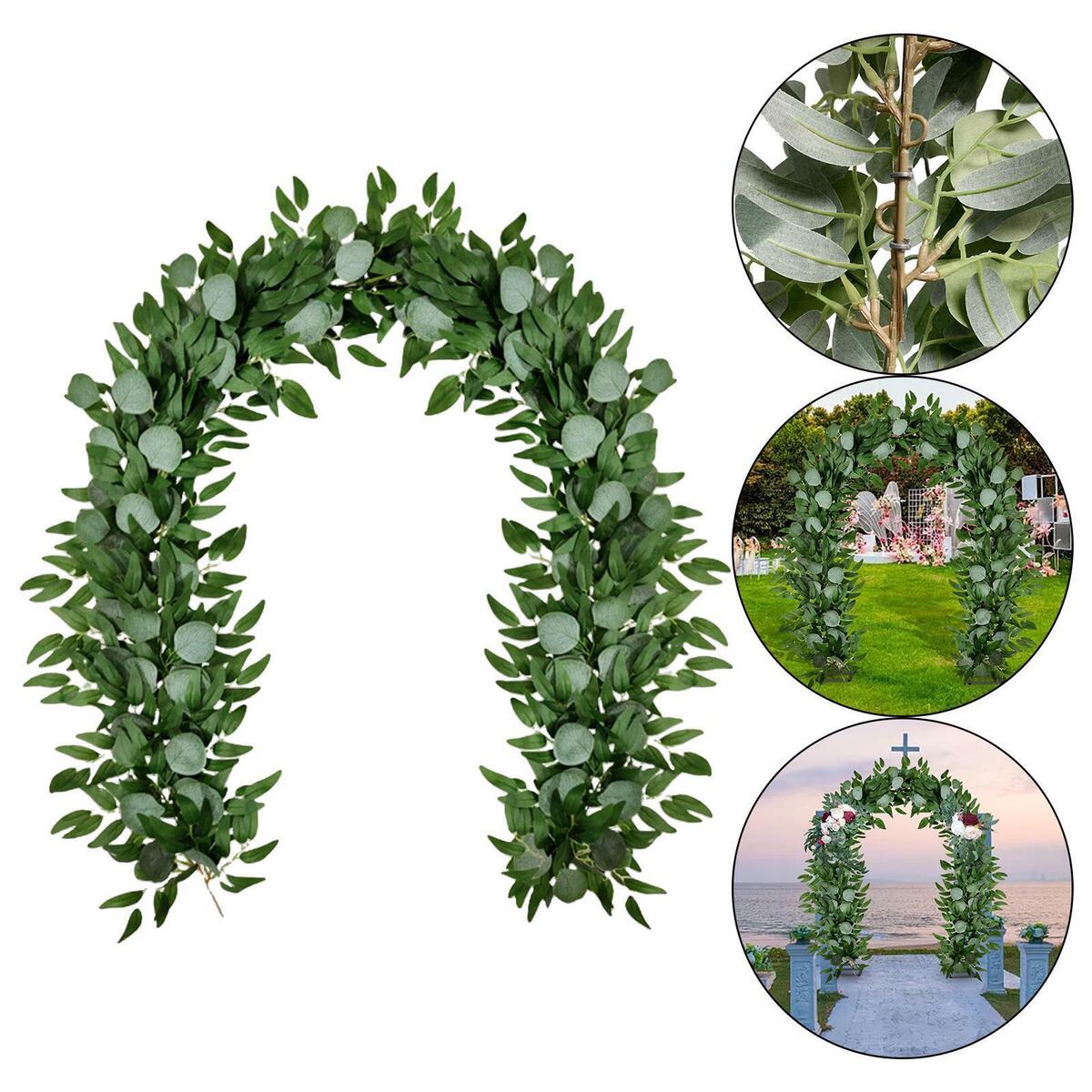 Eucalyptus Garland Greenery Leaves Vines Plants for  outdoor decorationation