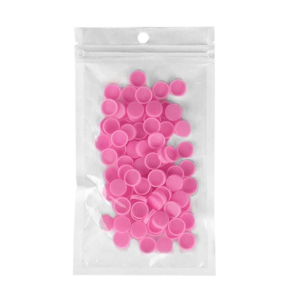 of 100 Plastic Disposable Grafting Glue Holder  Ink Cups Caps
