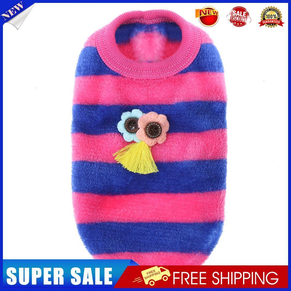 Winter Pet Dog Cat Clothes Fleece Apparel Small Animal Costume(Blue)(S)(2)