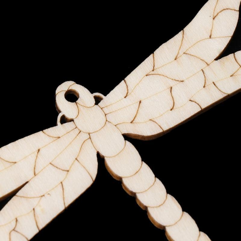 10PCS Dragonfly Easter Wooden Cute Pendant Wall Door Home Party Hanging Ornament