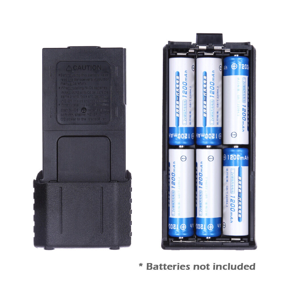 6AA Extended Battery Case Box for Baofeng Radio F8 F9 UV5R UV5RE Plus +