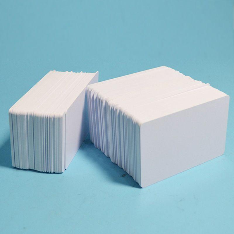 100 Premium White Blank Inkjet PVC ID Cards Plastic Double Sided Printing Cards