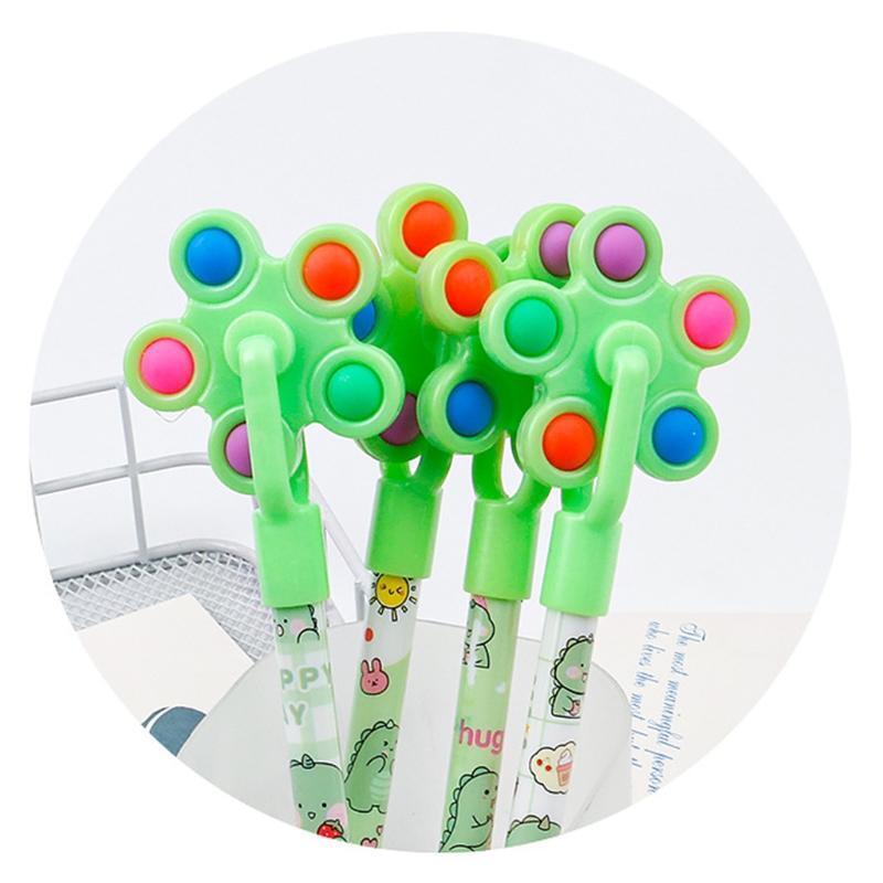 Novelty Gel Pen with Spinning-Top Needel Nib Refillable Writing Pen for Students