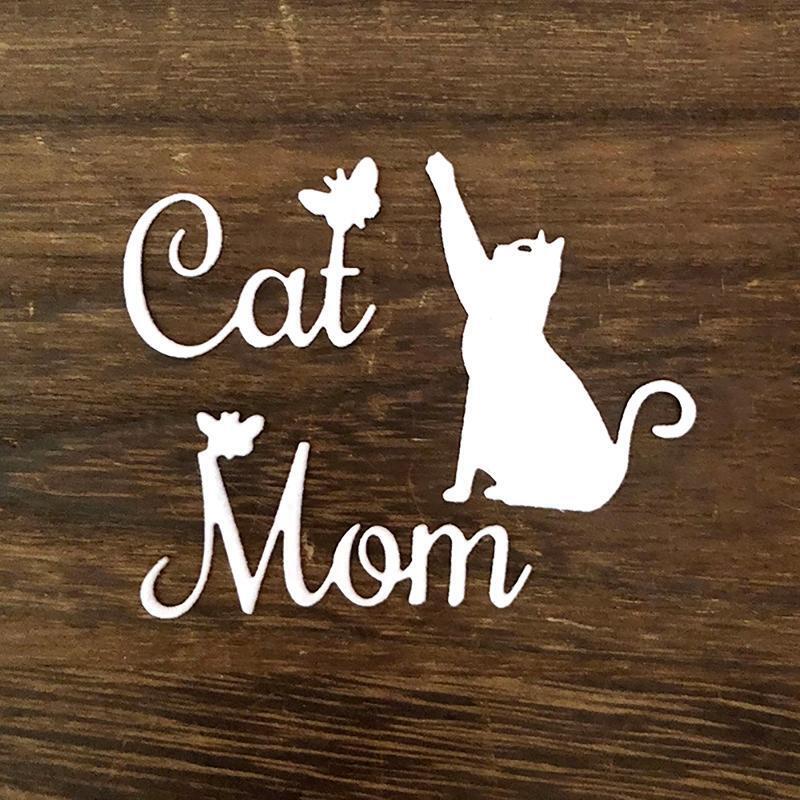 Cat Mom Metal Cutting Dies Photo Album Decoration Accessories DIY Crafts