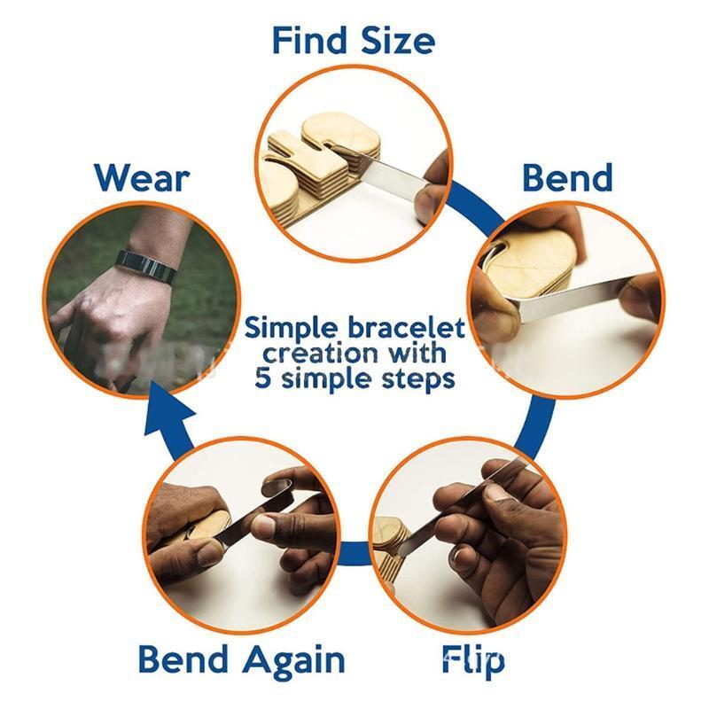 4 in 1 Bracelet Bending Jig Tool with Four Different Wrist Sizes for Stamping