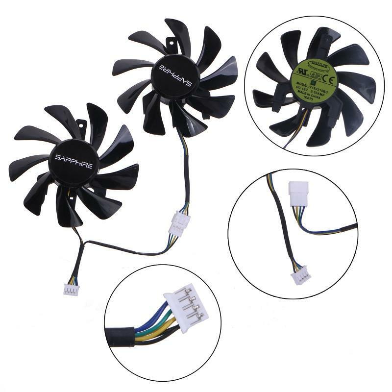 85MM T129215BU 4Pin VGA Fan Graphics Card Cooling Fan for Sapphire R9 270X 280X