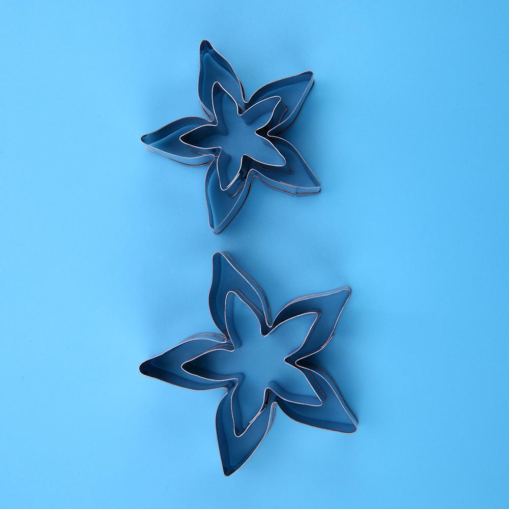 Roses Calyx Fondant Cake Decor Tools Stainless Steel Baking Mold (4pcs)