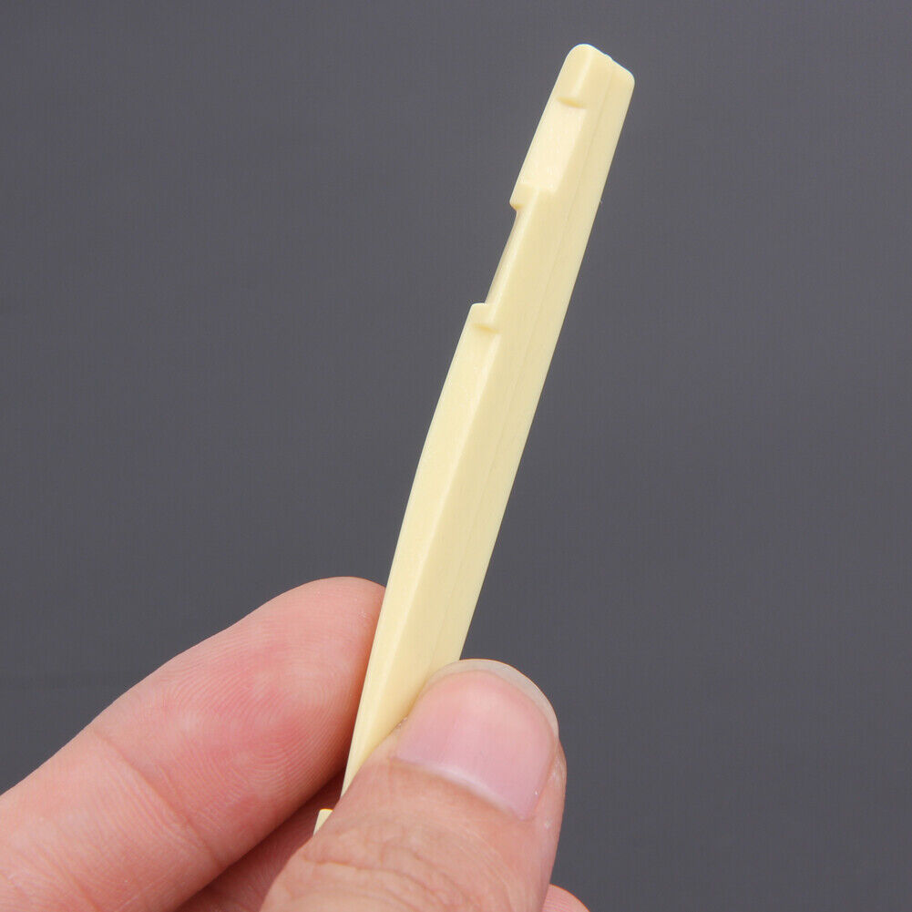 6-String Guitar Bridge Pins Saddle Nut Acoustic Cattle (Yellow)