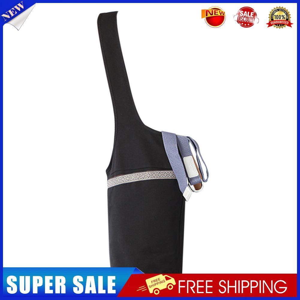 Yoga Mat Bag Fitness Exercise Sports Pocket Shoulder Messenger Bags (Black)