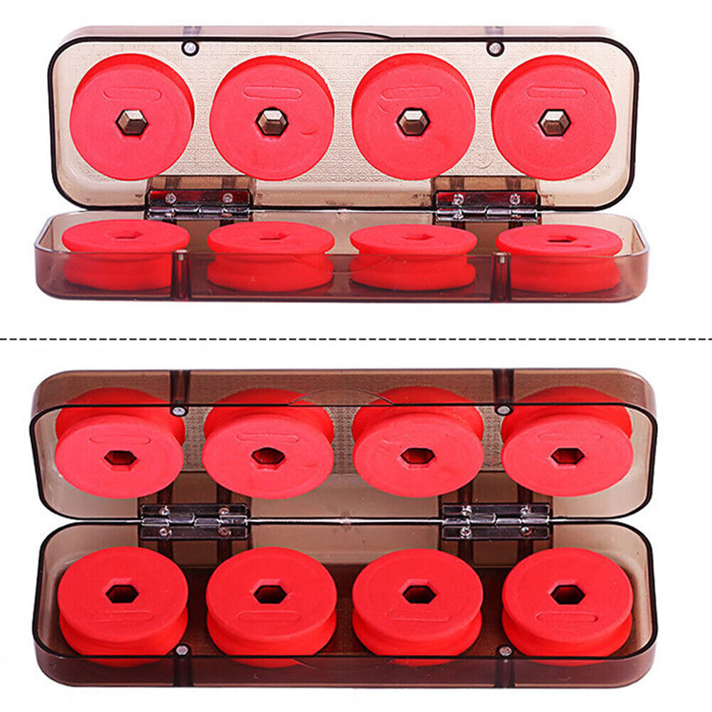 8pcs/set Winding Board Fishing Line Shaft Bobbin Spools Tackle Box Red Wire