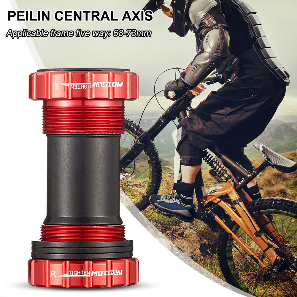 MOTSUV BB91 MTB Road Bike Bottom Bracket Thread Type BB Bottom Axis (Red)