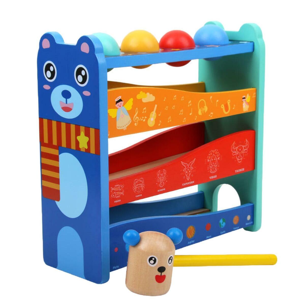 Wooden Ball Racer Ramp Track Set for Preschool  Exercise Birthday Gifts