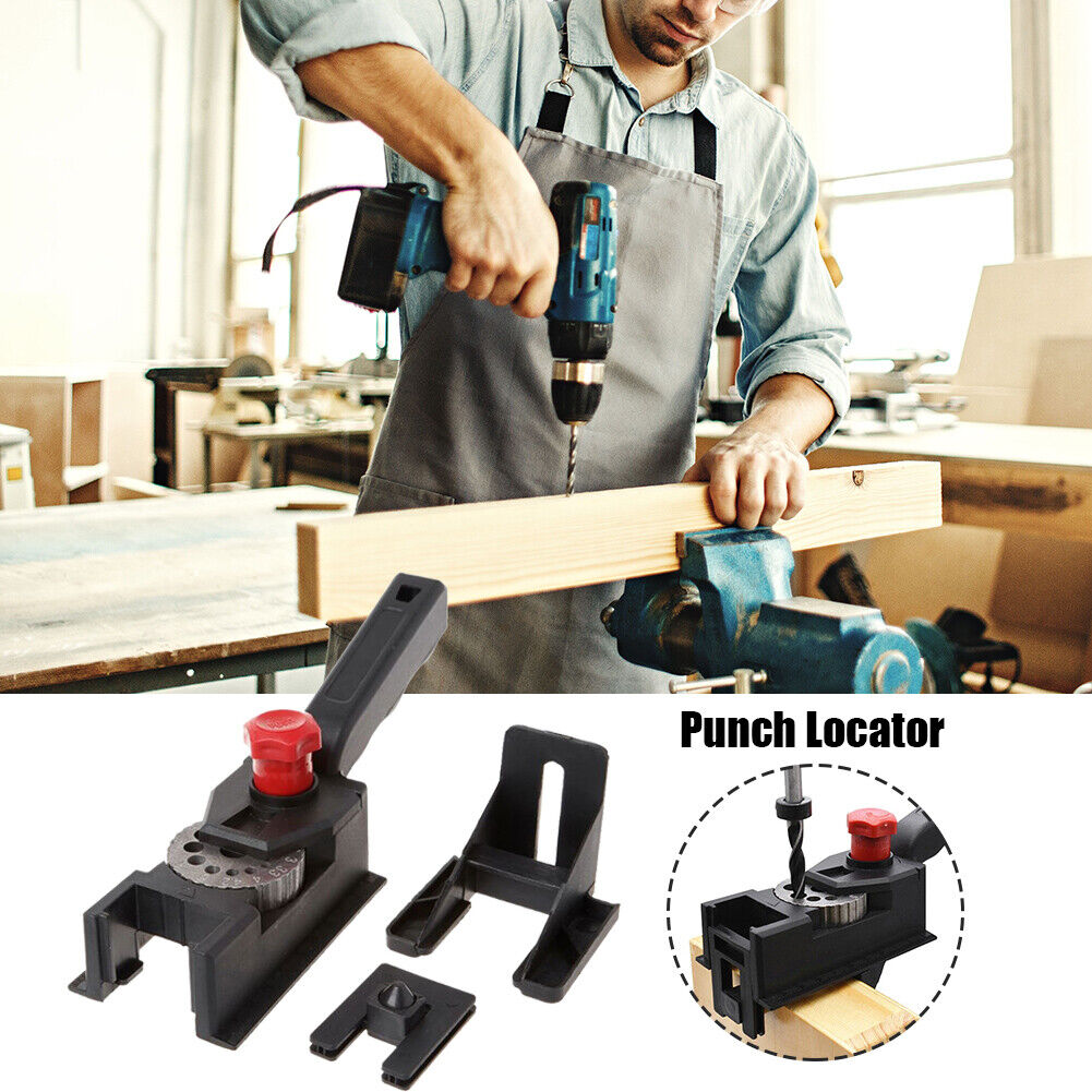 Woodworking Doweling Jig 3-12mm Hinge Drilling Guide Locator Puncher Tools