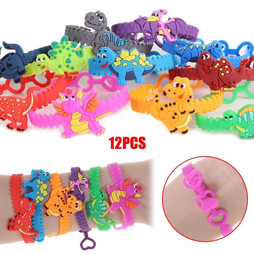 DinosaurDecorations Dinosaur Rings Straws Dinosaur Party Favors Bracelets