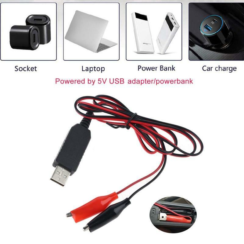 USB Converter Cable 5V to 1.5V Power Supply C D AA AAA Battery Eliminator 2m