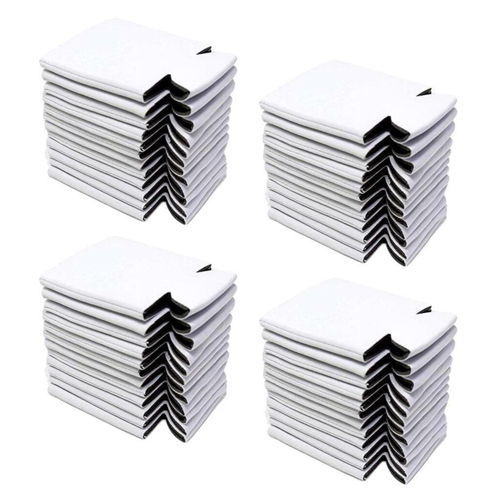 40pcs Insulated Neoprene Beer Can Coolers Sleeves Collapsible Drink Caddies