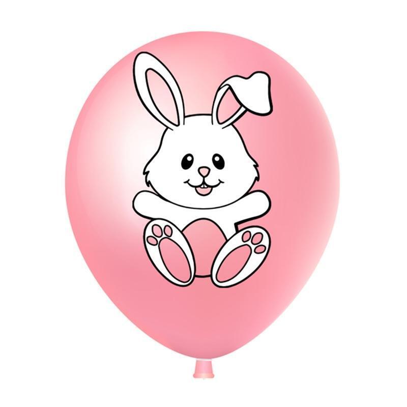 Happy Easter Banner Swirl Bunny Egg Chicken Balloon Set Party Supplies