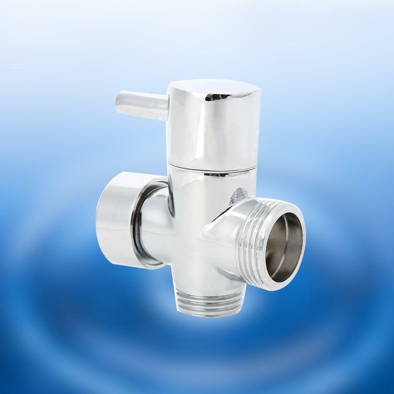 Brass Shower Arm Diverter Valve Bathroom Universal Shower System Chrome 2 Way