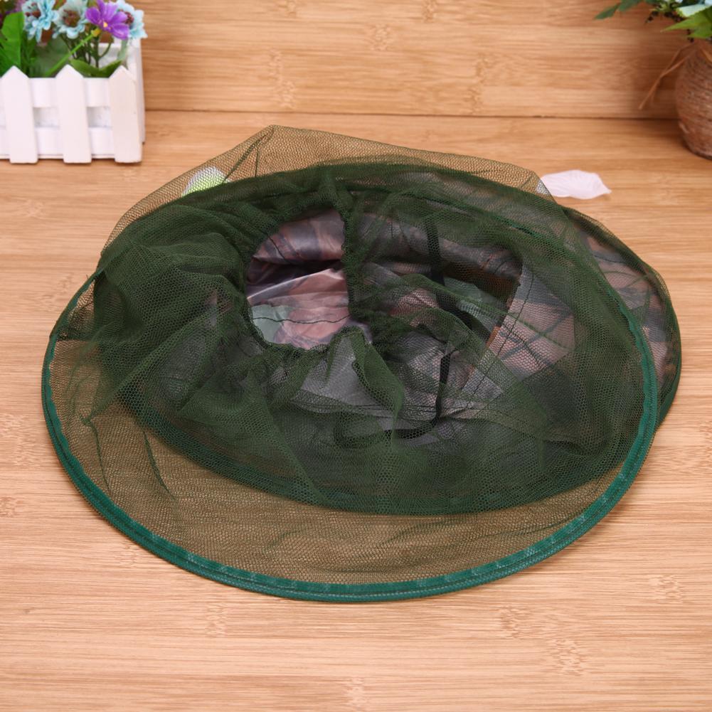 Camouflage Mosquitoes Net Fishing Hat Bee keeping Insects Prevention Cap