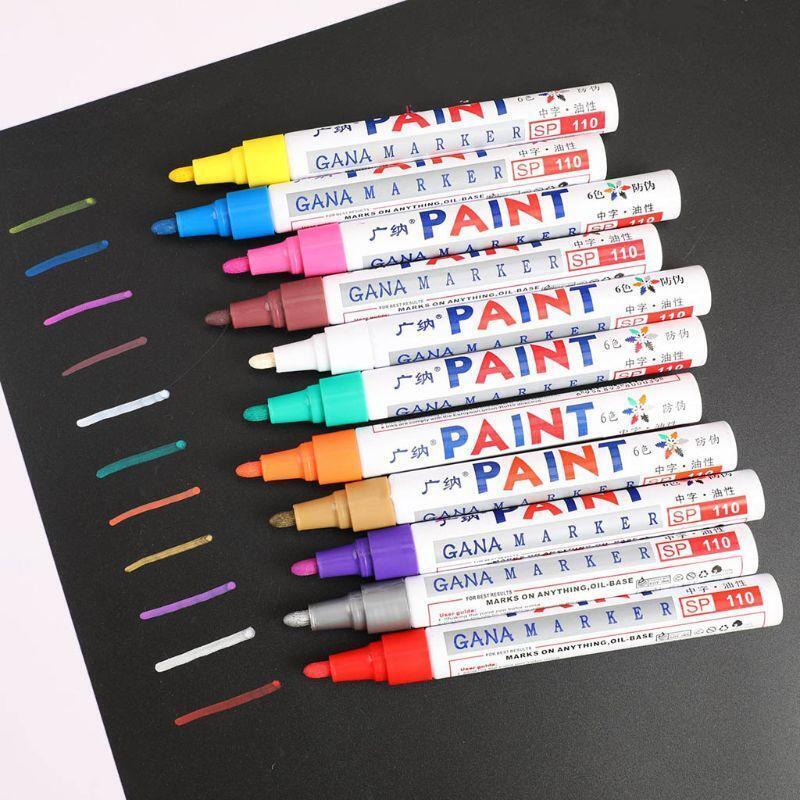 12PC Oil-Based Paint Markers Pen Quick Dry Bright Color for Photo Album Graffiti