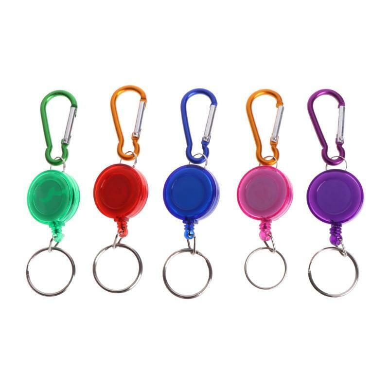 Fly Fishing Tool Zinger Retractor Retractable Reel Holder Key Chain Nylon Cord
