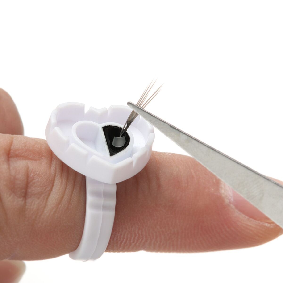 200PCS Tools Plastic Volume Blossom Glue Rings Lash Glue Glue Cups Disposable