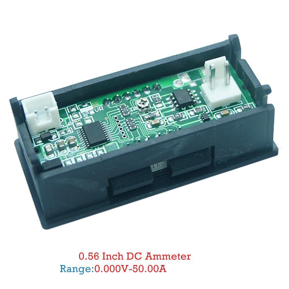 Mini Digital 0.56inch LED Display Ammeter Panel Amp Current Meter (0-50A)