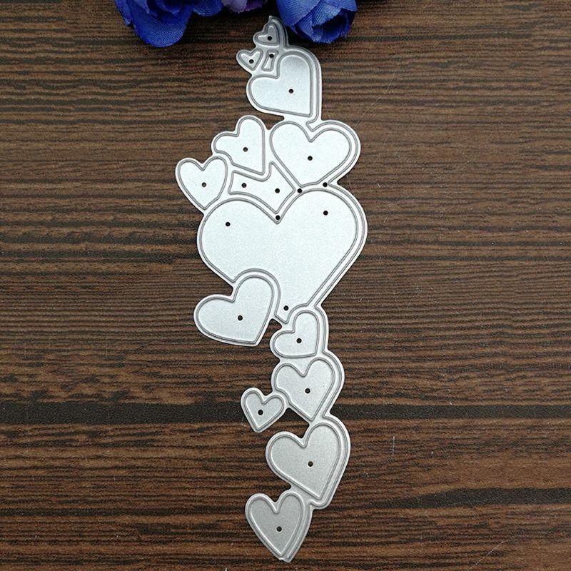 Love Hearts Metal Cutting Dies Stencil Scrapbooking DIY Album Stamp Paper Card
