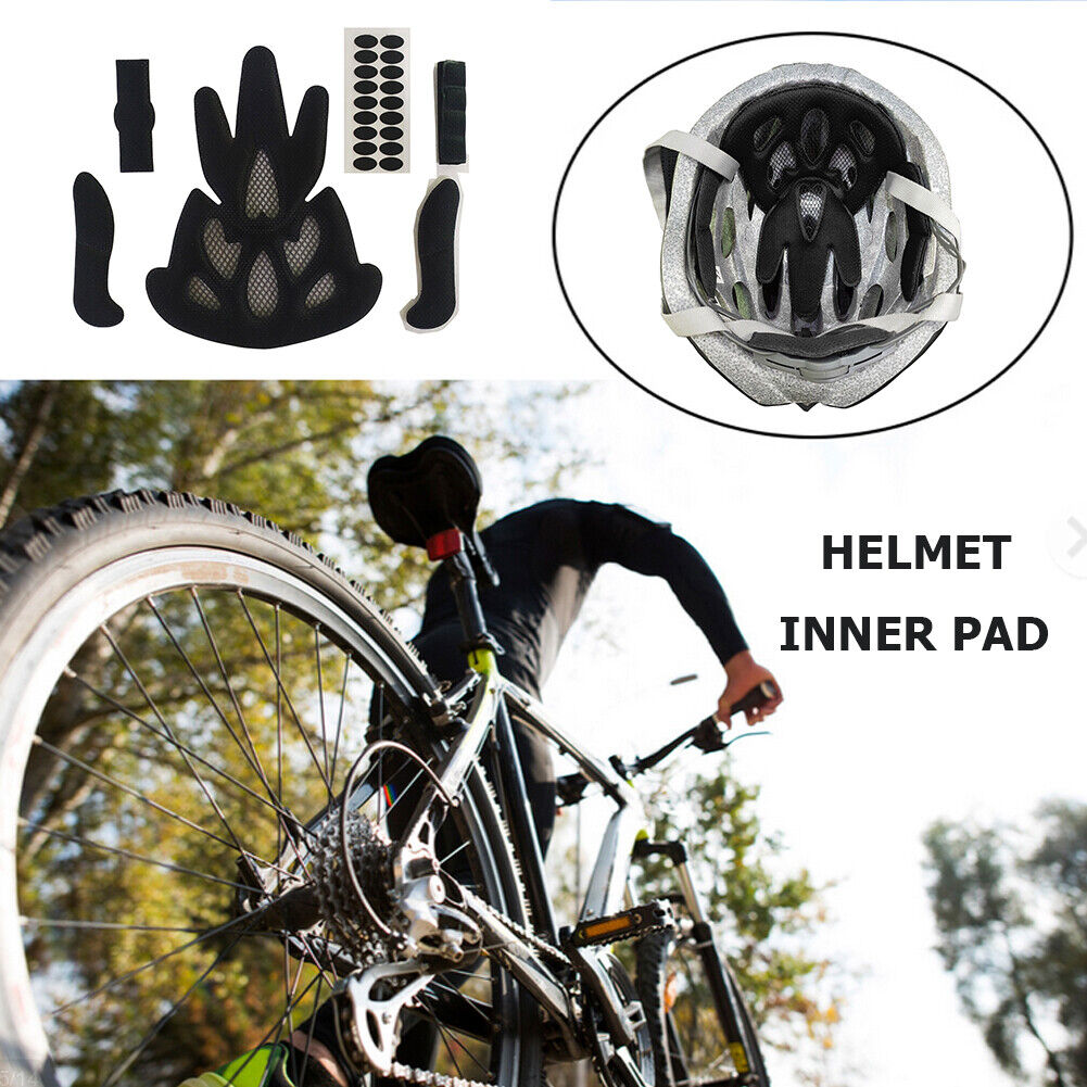 Universal Helmet Inner Foam Pads Kits Sealed Sponge Set for Cycling (Black)