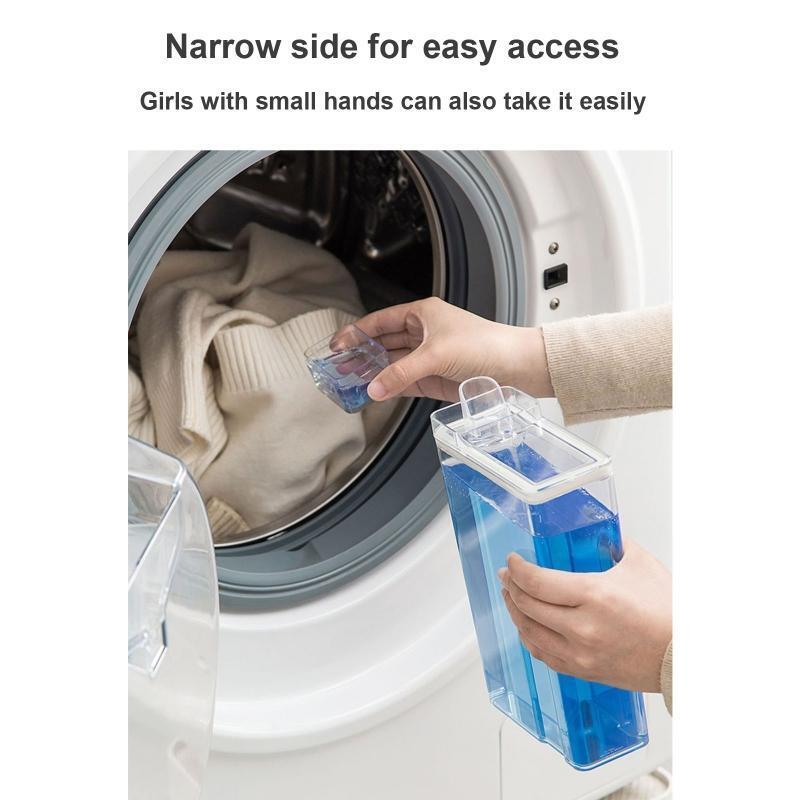 Laundry Powder Container Detergent Bin Dispenser for Liquid Detergent Fabric