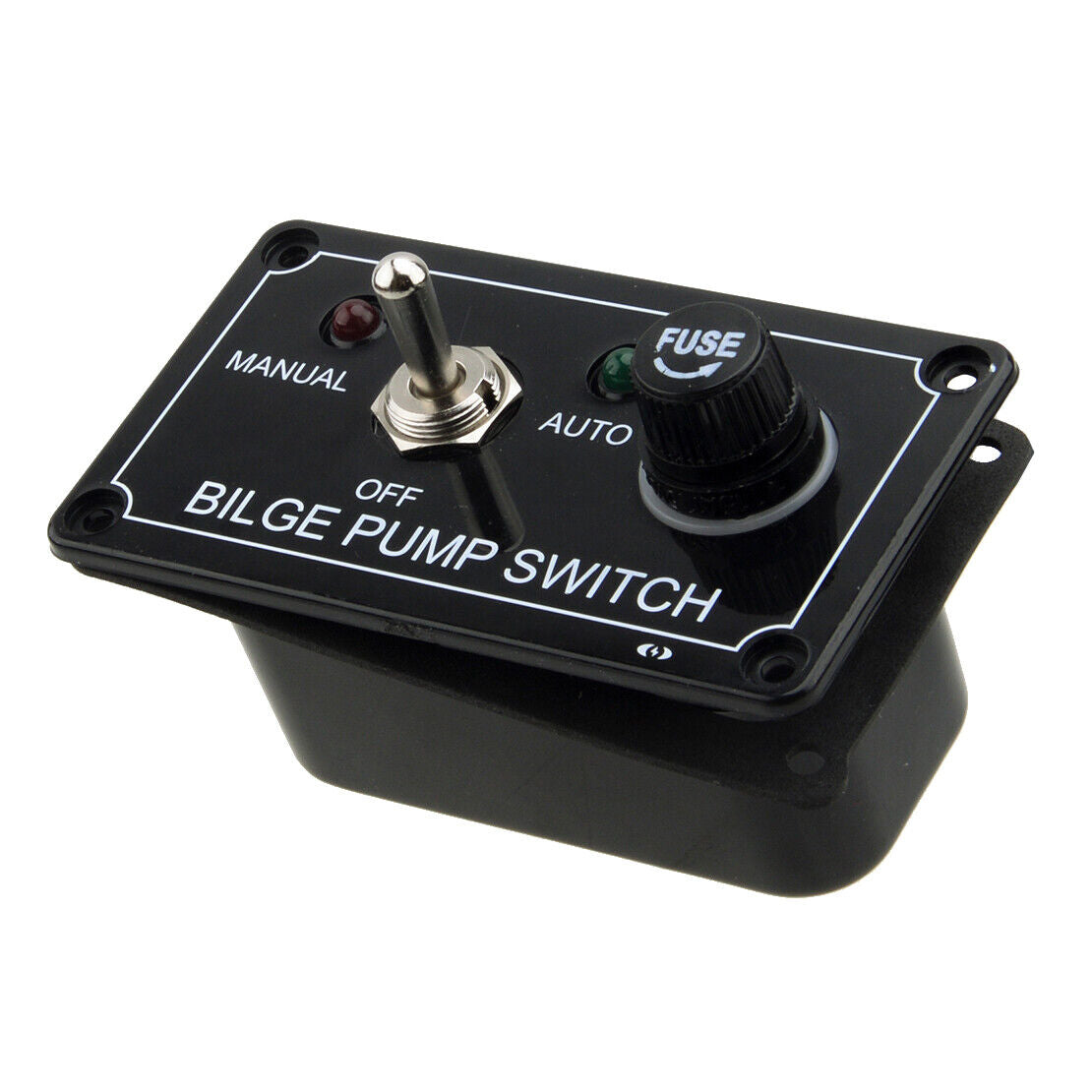 Bilge Pump Switch & Alarm Panel Boat 12V pre-wired & ready to fit White