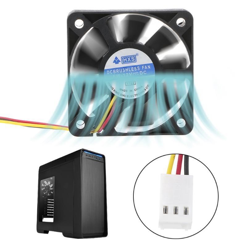 5010 DC 12V 3Pin Cooling Fan 50mm Silent CPU Fan DC Brushless with 22cm Cable