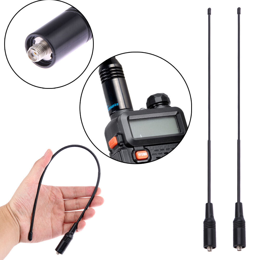 2Pcs NA-771 High Gain SMA-Female Radio Antenna for Baofeng UV-5R KG-UVD1
