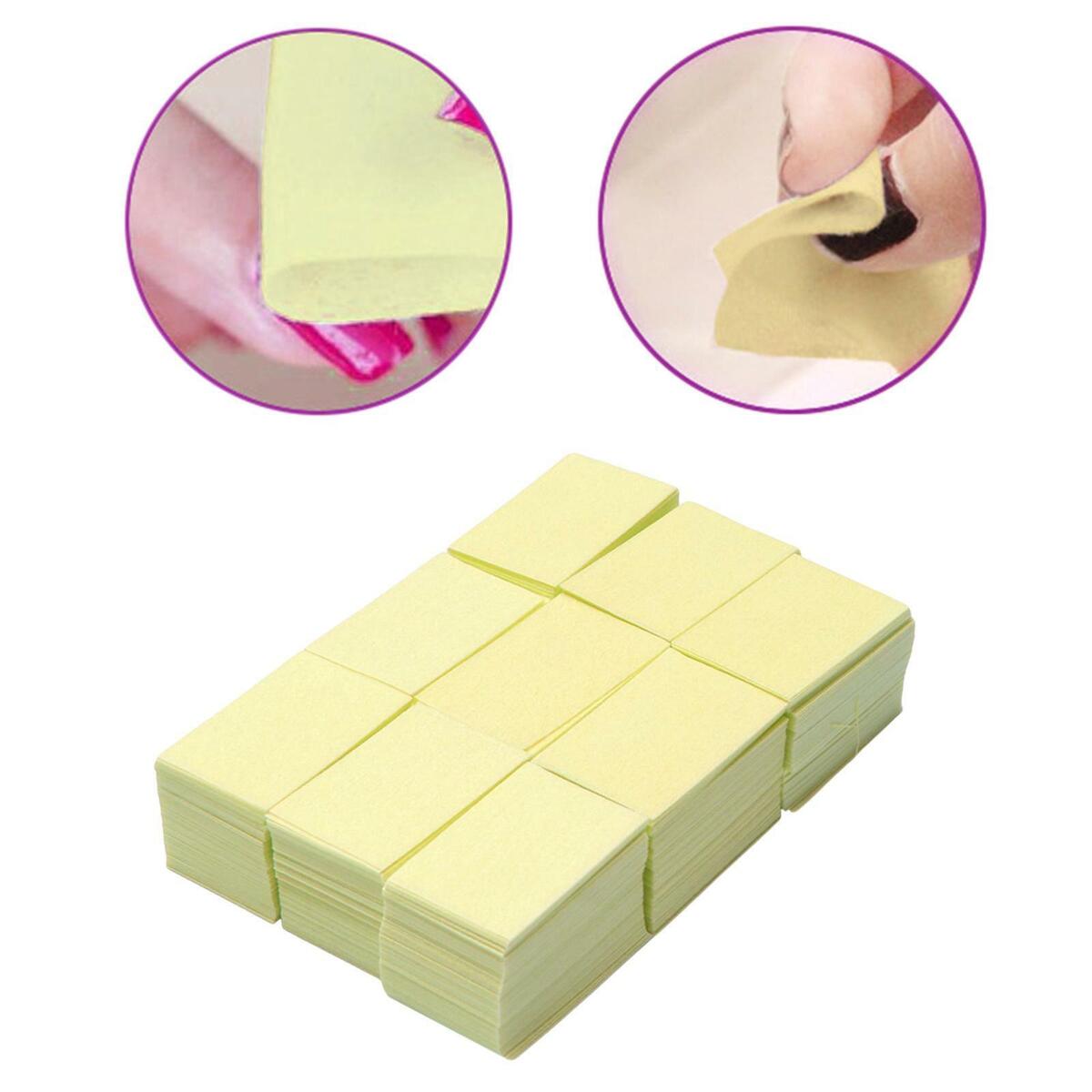1000Pcs Acrylic UV Gel Tips Remover Eyelash Extension Cleaning Cotton Pads