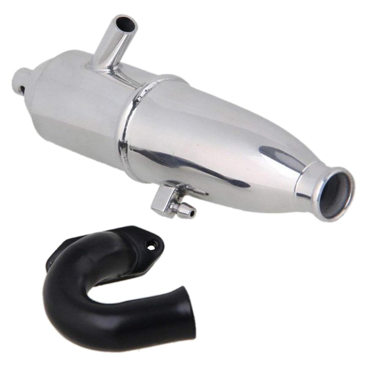 Upgrade Exhaust Pipe Tube 1/10 RC Car Truck Engine Parts with Elbow for HSP