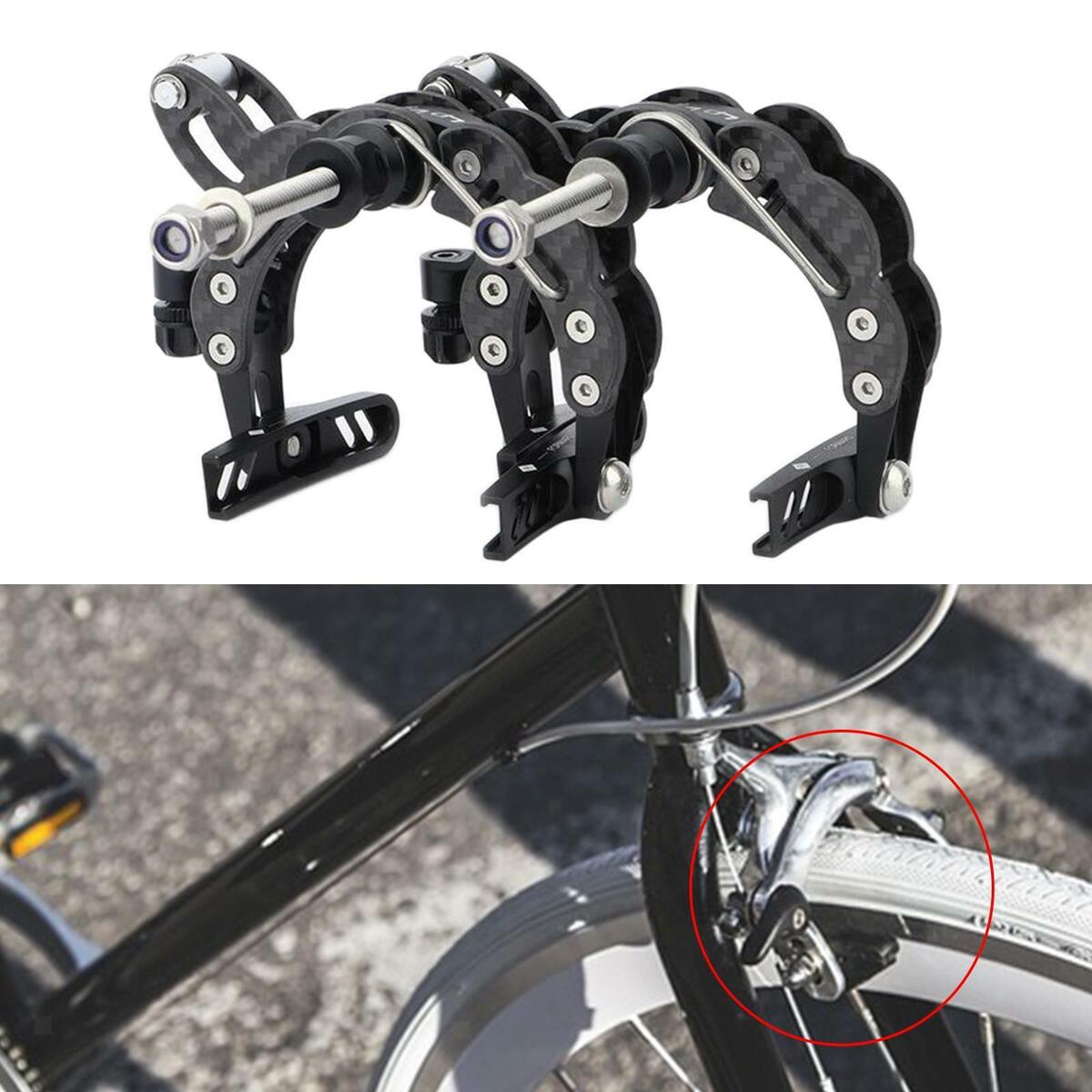 2 Pieces  Brake Caliper Bicycle Carbon Fiber  s MTB Repair
