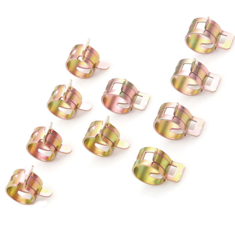 60pcs 6/9/10/12/14 / 15mm Spring clip Fuel Oil Line Silicone Vacuum Hose Clamp