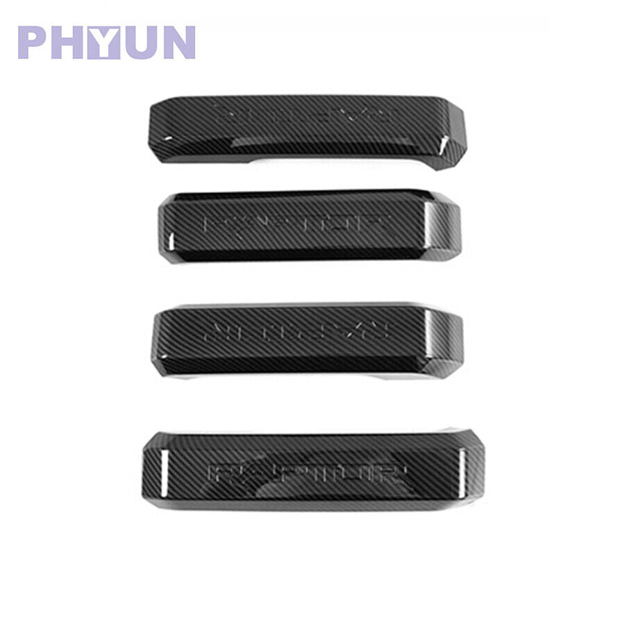 4PCS Carbon Fiber Style Truck Decor Door Handle Cover Trim For Ford F150 15-19