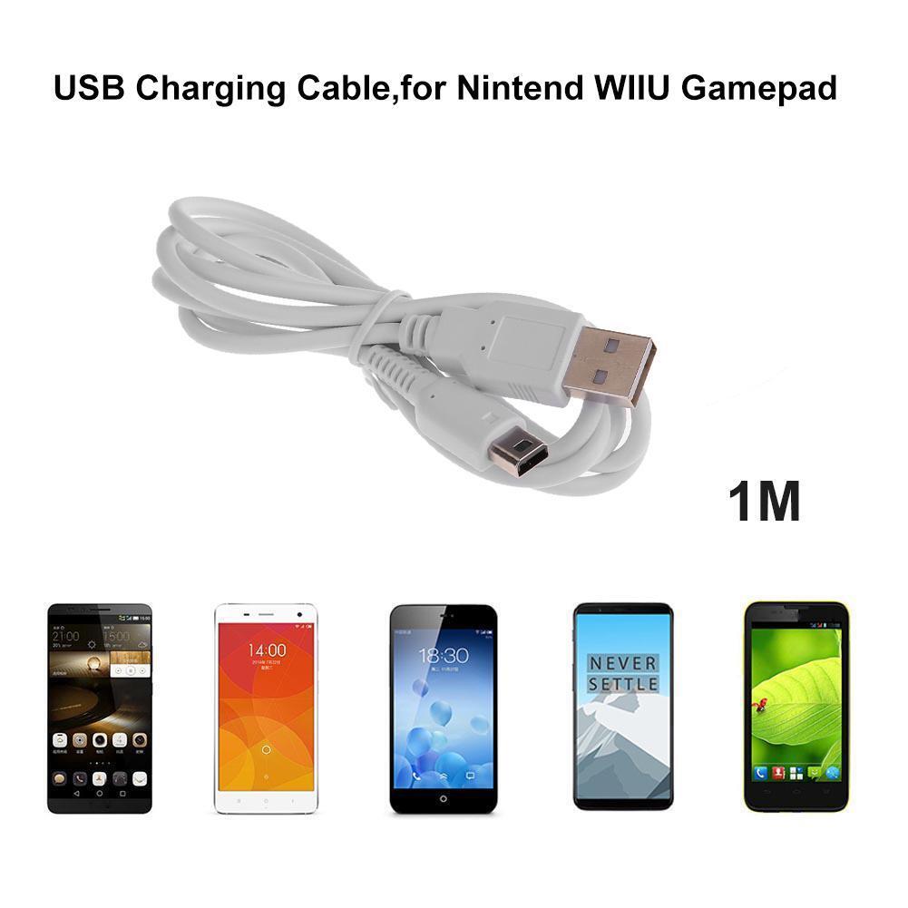 USB Charging Cable 1m Data Power Charger Wire for Nintend WIIU Gamepad