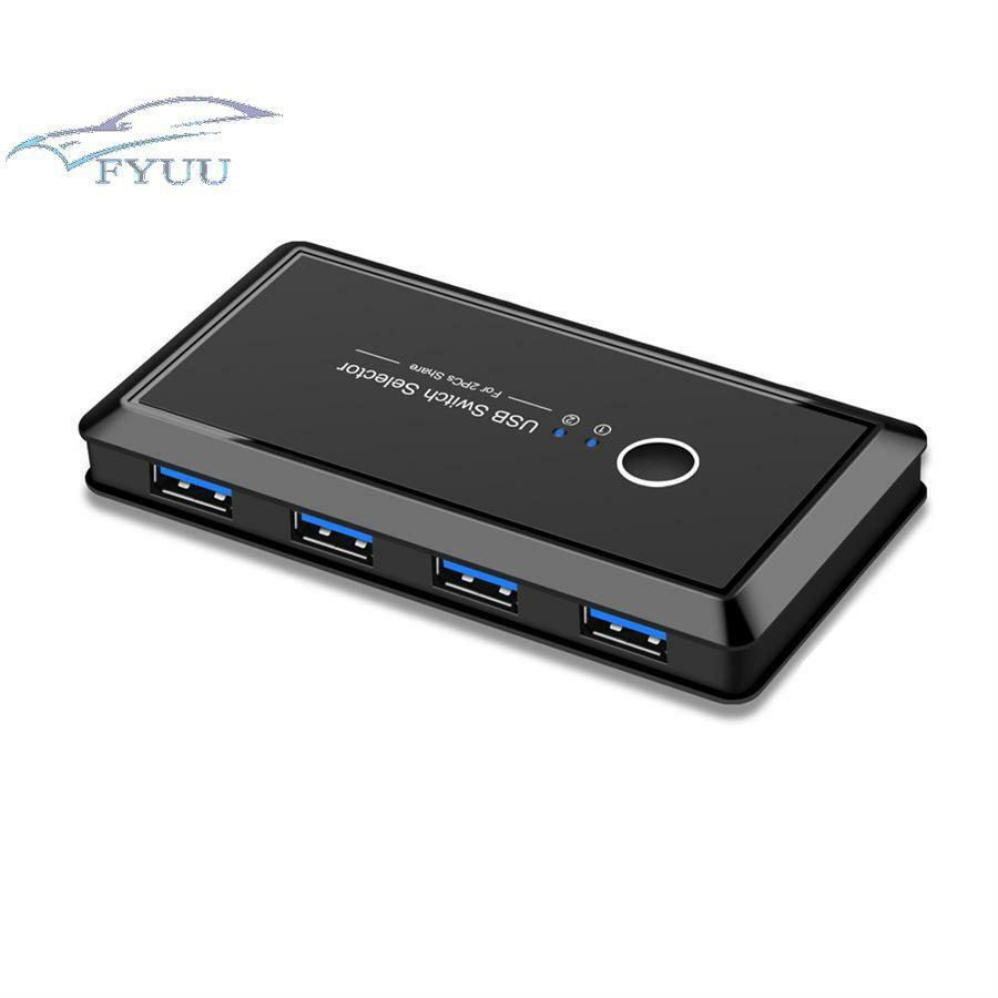 USB Switch For PC Scanner Keyboard Mouse Printer 2 Computers Sharing 4 Devices