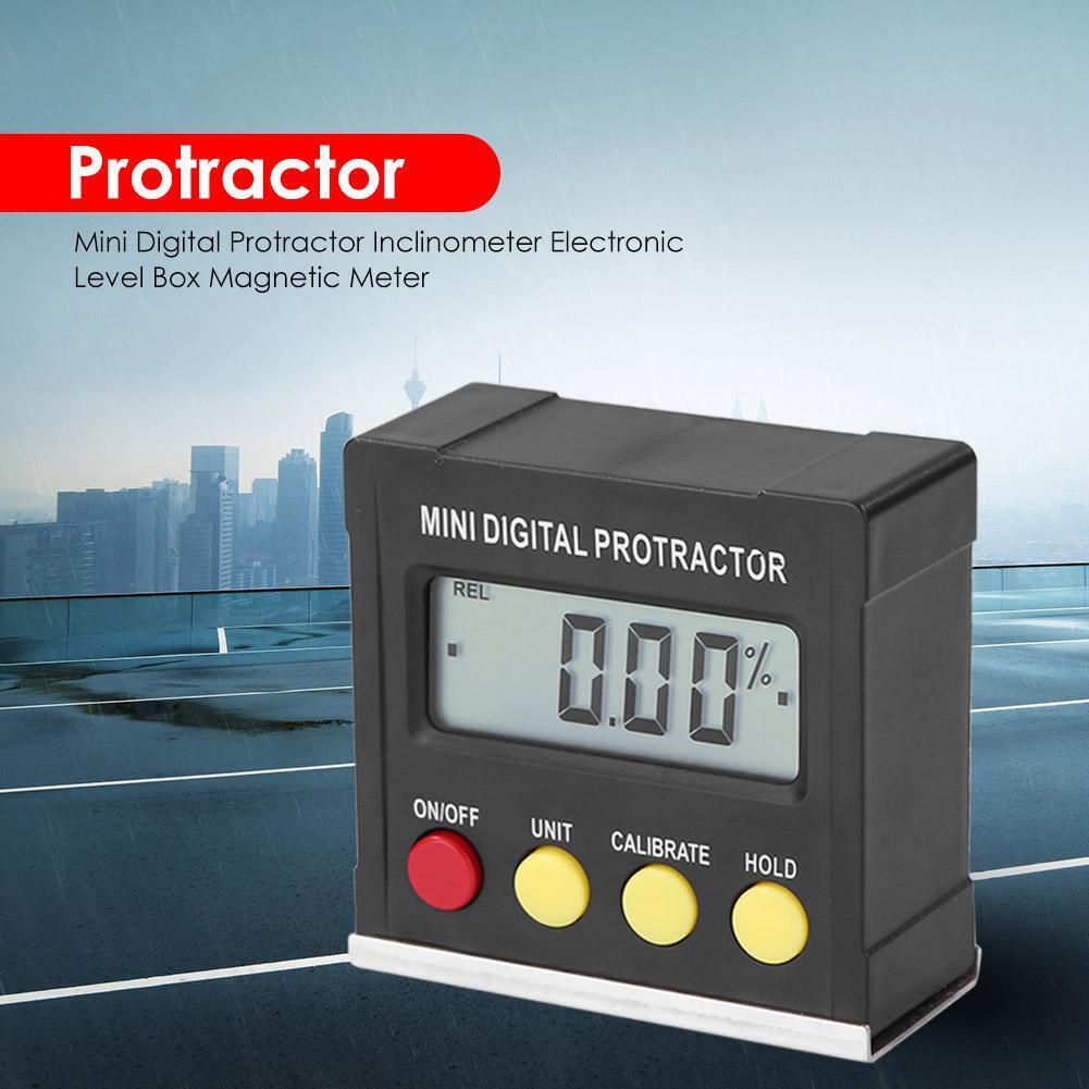 Mini Digital Protractor Inclinometer Electronic Level Box Magnetic Meter